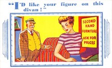 H B COMIC POSTCARD SECOND HAND